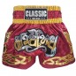 Classic Maroon Muay Thai Boxing Shorts : CLS-002